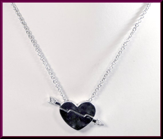 Diamond Heart Heart Necklace Diamond Necklace Dia… - image 3