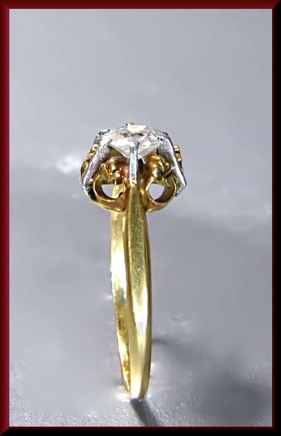 Victorian Diamond Engagement Ring Vintage Diamond… - image 3