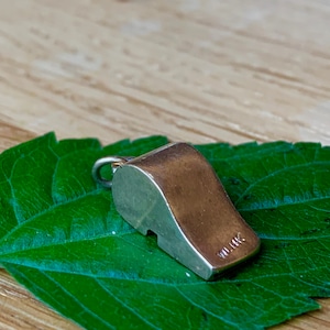 Gold Whistle Charm, Whistle Charm, Whistle Pendant