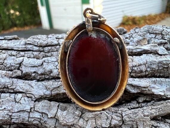 Victorian Intaglio Pendant, Carnelian Intaglio Pe… - image 9