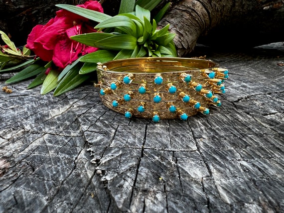 Turquoise Bangle, Turquoise Bracelet, December Bi… - image 9