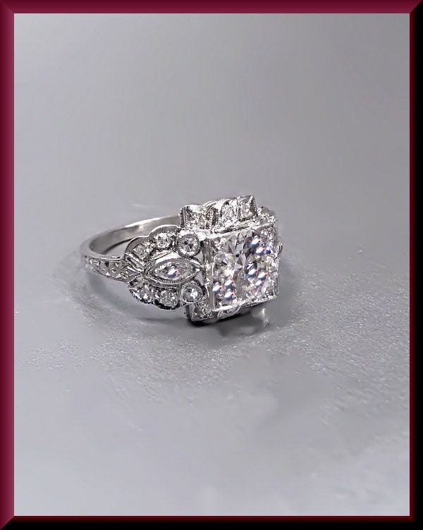 Art Deco Engagement Ring Antique Engagement Ring Art Deco Ring - Etsy