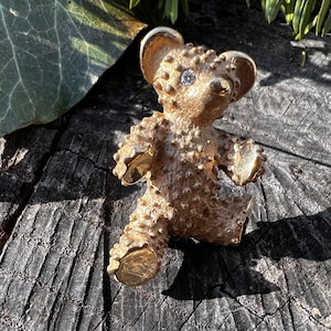 Yellow Gold Bear Brooch, Teddy Bear Brooch, Gold Teddy Bear,  Bear Pin, Bear Brooch