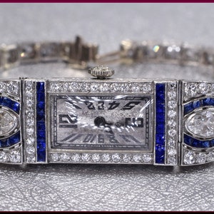 Art Deco Watch, Art Deco Diamond Watch, Antique Watch, Platinum Watch, Antique Wrist Watch, Vintage Watch