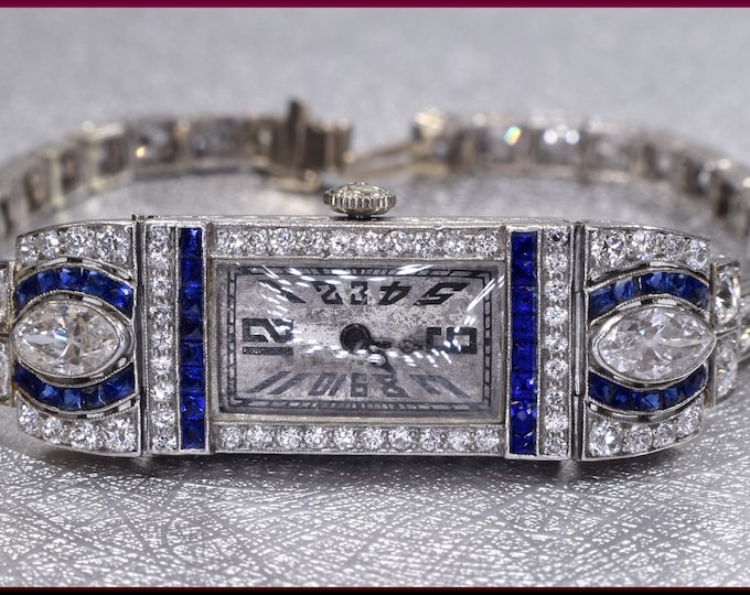 Art Deco Watch, Art Deco Diamond Watch, Antique Watch, Platinum Watch, Antique Wrist Watch, Vintage Watch