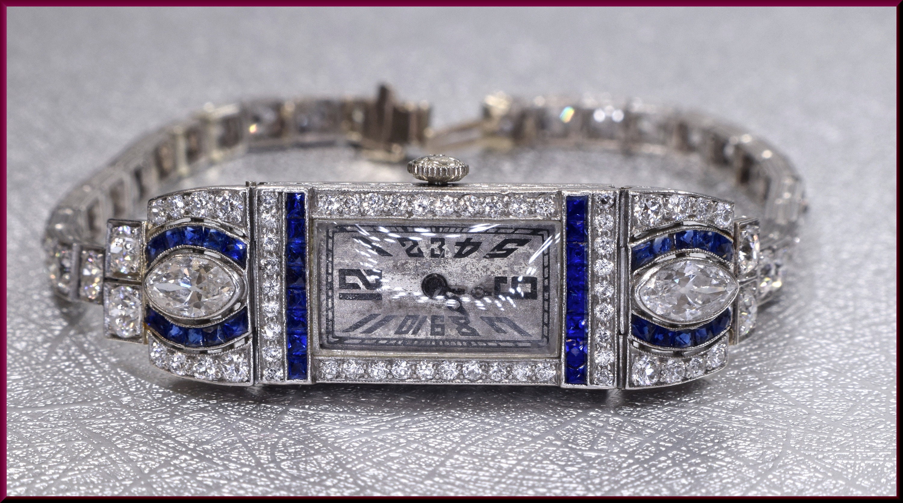 Art Deco Watch, Art Deco Diamond Watch, Antique Watch, Platinum Watch ...