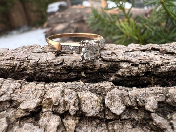 Vintage Detailed Transitional Cut Diamond Engagement Ring .51ct I/SI1 |  Antique diamond rings, Engagement ring diamond cut, Vintage engagement rings