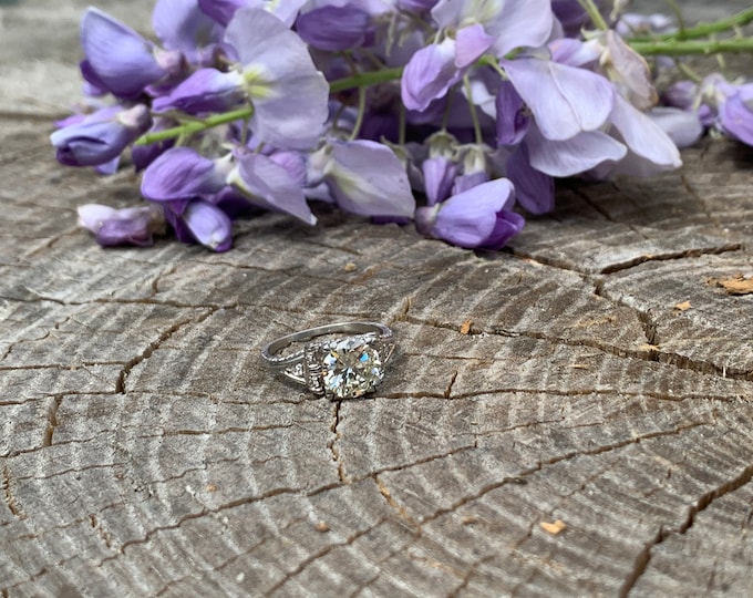 Art Deco Engagement Ring, Deco Engagement Ring, 1920s Engagement Ring, Conflict Free Diamond