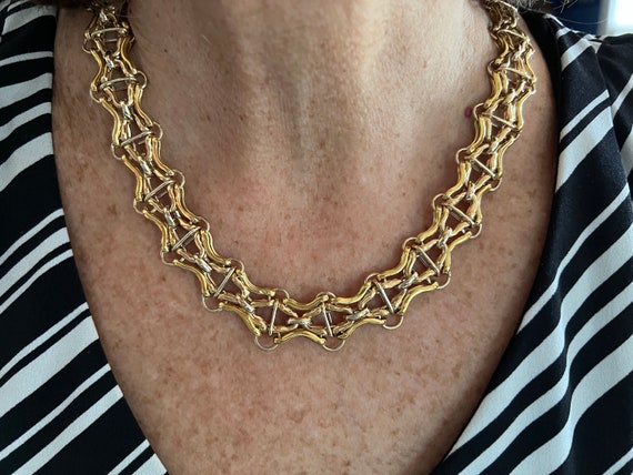 Chunky Gold Choker, Wide Gold Choker, Thick Gold … - image 10