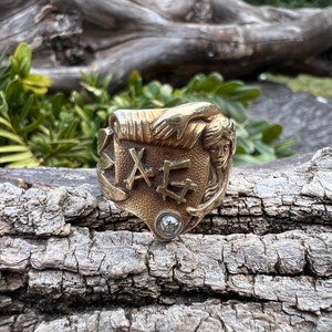 Victorian Signet Ring, Gold Signet Ring, Mermaid Ring