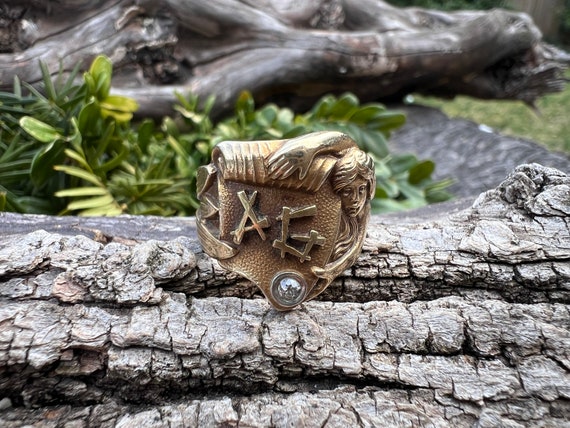 Victorian Signet Ring, Gold Signet Ring, Mermaid Ring