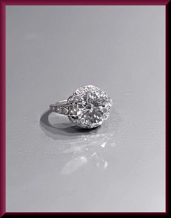Art Deco Engagement Ring, Antique Engagement Ring… - image 1