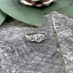 Art Deco Engagement Ring, Antique Engagement Ring, Alternative Engagement Ring ,Art Deco Ring, Filigree Engagement, Minimalist Ring