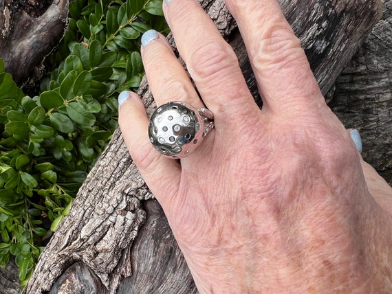 Diamond Cluster Ring, Diamond Dome Ring, White Go… - image 7