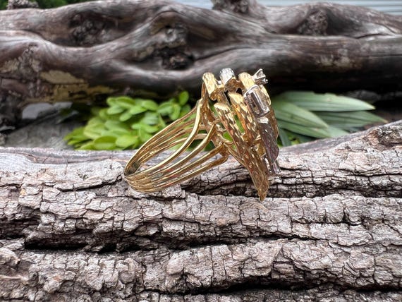 Diamond Cluster Ring, Diamond Statement Ring, Dia… - image 2