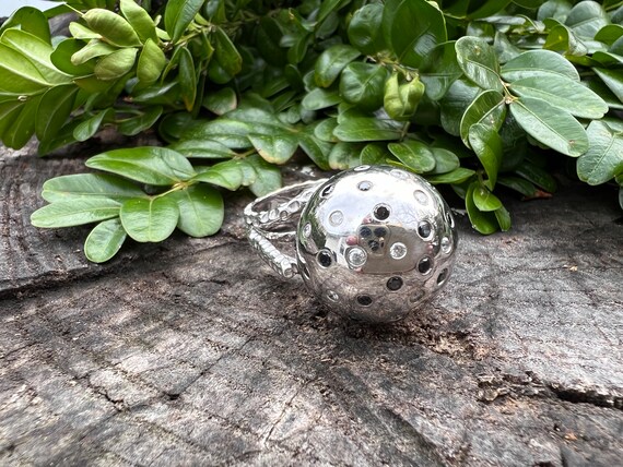 Diamond Cluster Ring, Diamond Dome Ring, White Go… - image 8