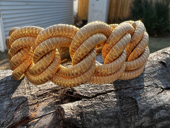 Wide Gold Bracelet, Chunky Wide Gold Bracelet, Ci… - image 8