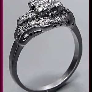 Antique Diamond Engagement Ring Art Deco Diamond Engagement Ring with Old European Cut Diamond Platinum Wedding Ring - ER 259M