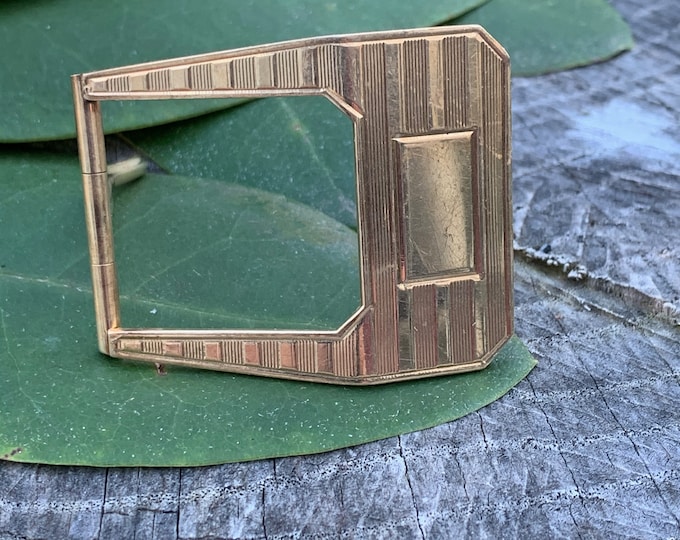 Yellow Gold Belt Buckle, Gold Belt Buckle,
