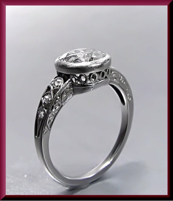 Art Deco Engagement Ring Antique Engagement Ring … - image 2