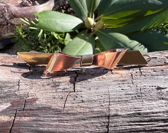 Gold Bow Barrette, Retro Bow Barrette,  Gold Bow,  Bow Barrette