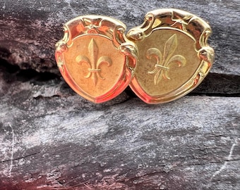 Fleur de Lis Earrings, 18K Fleur de Lis Studs, Gold Fleur de Lis Earrings,  Fleur de Lis Jewelry