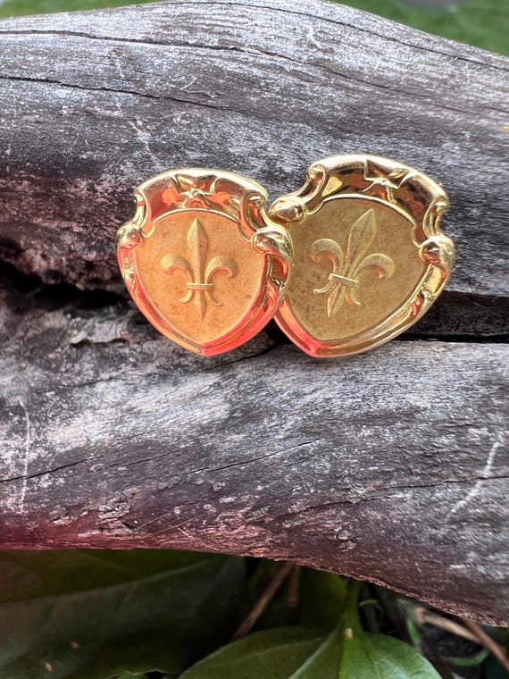 Fleur de Lis Earrings, 18K Fleur de Lis Studs, Gold Fleur de Lis Earrings, Fleur de Lis Jewelry