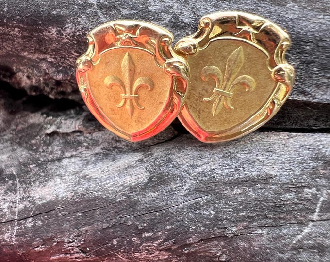 Fleur de Lis Earrings, 18K Fleur de Lis Studs, Gold Fleur de Lis Earrings,  Fleur de Lis Jewelry