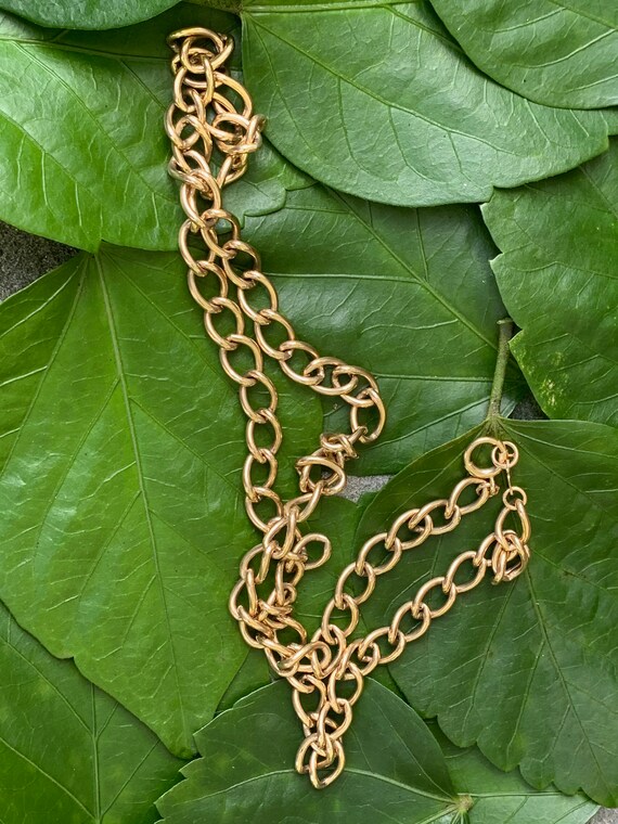 Tiffany and Co Wide Chain, Chunky Gold Chain, Wide