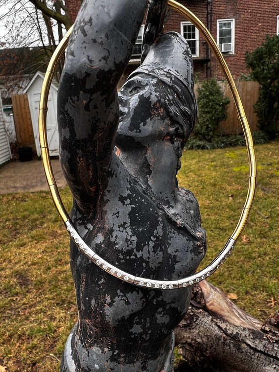 Gold Diamond Choker, Omega Choker, Omega Diamond … - image 6