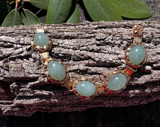 Jade Bracelet, Gold and Jade Bracelet, Vintage Jade Bracelet