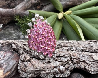 Pink Sapphire Navette, Pink Sapphire Ring, Diamond Navette