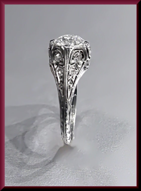 Art Deco Engagement Ring Antique Engagement Ring … - image 3