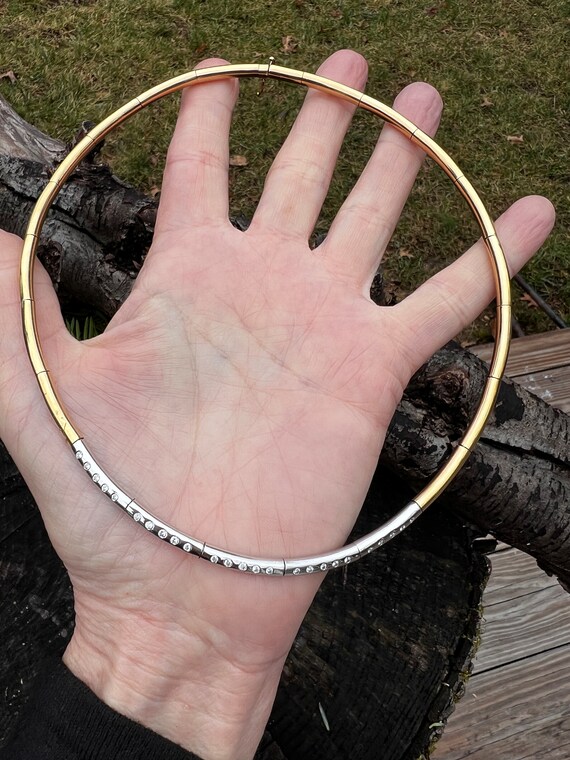 Gold Diamond Choker, Omega Choker, Omega Diamond … - image 9