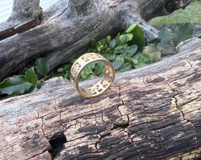 James Avery 14k Gold Four Seasons Band, Wide Gold Band