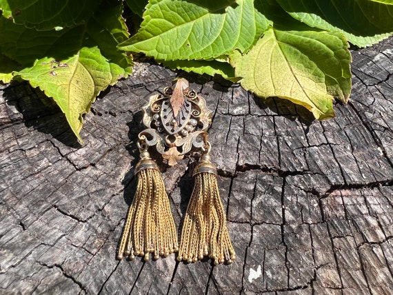 Victorian Fringe Pendant, Victorian Fringe Brooch, Victorian Fringe Pin