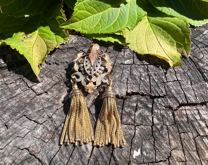 Victorian Fringe Pendant, Victorian Fringe Brooch, Victorian Fringe Pin