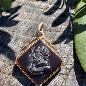 Victorian Intaglio Pendant, Carnelian Intaglio Pendant, Carved Intaglio image 2