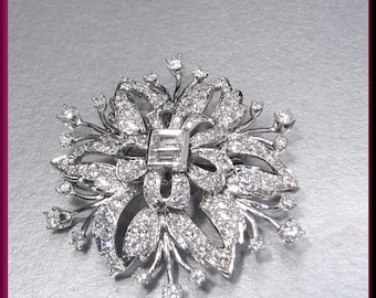 行列のできるレビュー商品、集めました。高評価アイテム Platinum 1940's Retro Vintage Antique Diamond Floral Spray アクセサリー