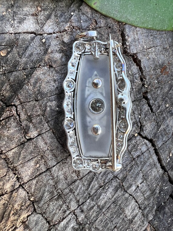 Art Deco Brooch, Art Deco Diamond Brooch, Crystal… - image 3