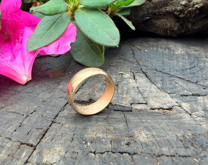 14K Yellow Gold Victorian Cigar Band Size 10