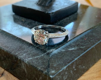 Art Deco Engagement Ring, Art Deco Ring, Minimalist Ring, Alternative Ring Old European Cut, Conflict Free Diamond
