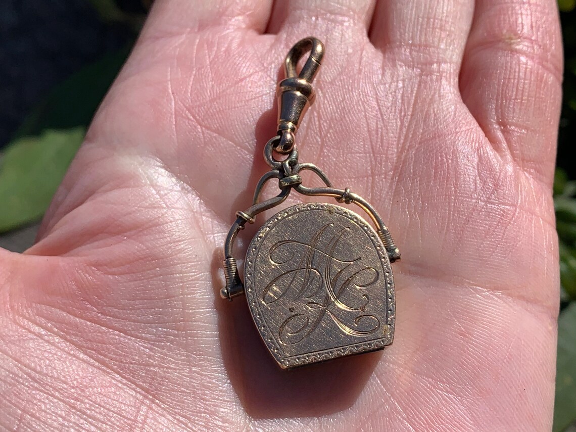 Victorian Horseshoe Watch Fob Horseshoe Pendant Horseshoe Etsy