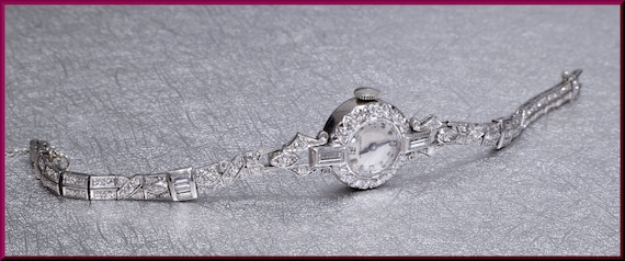 Art Deco Watch, Art Deco Diamond Watch, Antique Wa