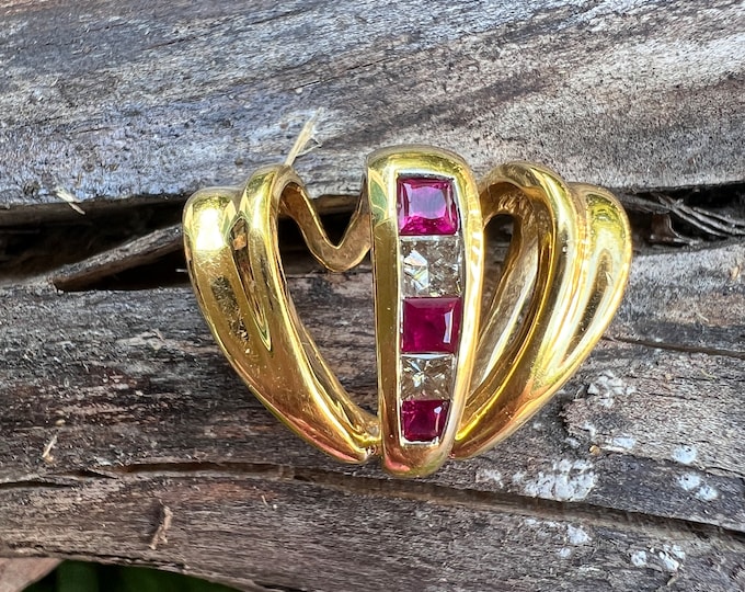 Ruby Slide, Gold and Ruby Slide, Diamond Slide, Ruby Pendant