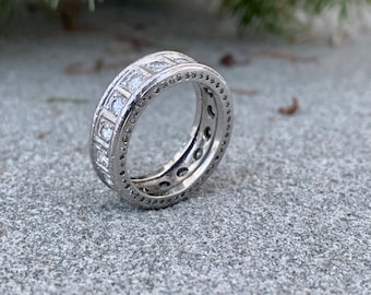 Platina diamanten band, diamanten band, Diamond Eternity, diamanten bandmaat 5