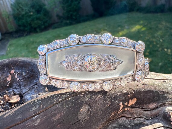 Art Deco Brooch, Art Deco Diamond Brooch, Crystal… - image 7