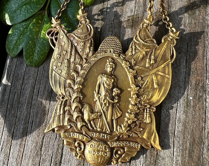 Ladies of the Maccabees Pendant, Maccabees Pendant, Antique Pendant,