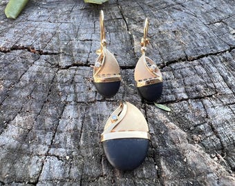 Sailboat Earrings, Gold Sailboat Pendant, 14K Sailboat Earrings