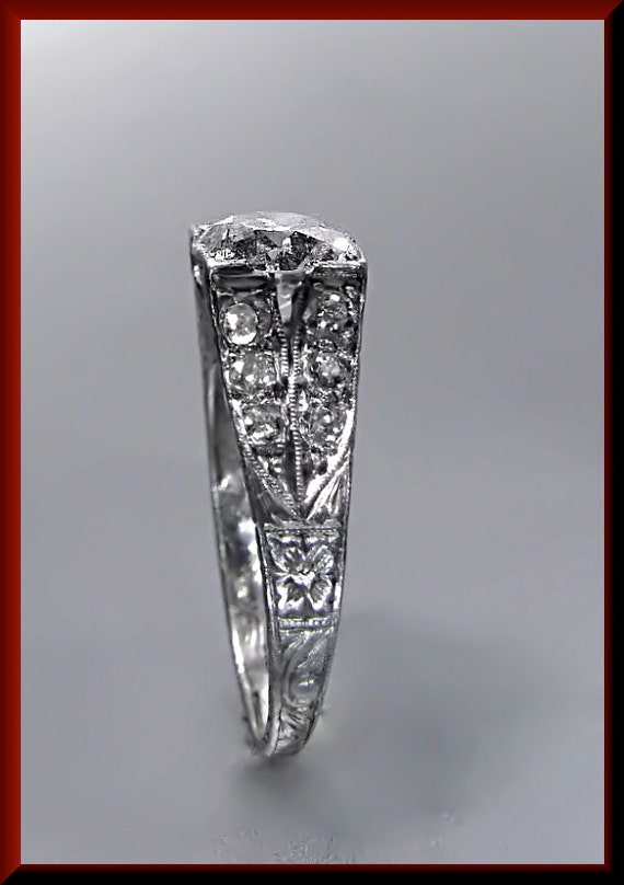 Art Deco Diamond Engagement Ring Antique Diamond … - image 3